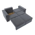 Прямой диван «Куба мини», механизм раскладушка, НПБ, велюр, цвет серый - Фото 10