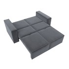 Прямой диван «Куба мини», механизм раскладушка, НПБ, велюр, цвет серый - Фото 11