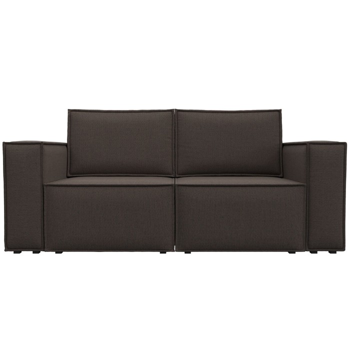 Прямой диван «Куба мини», механизм раскладушка, НПБ, рогожка, цвет амур коричневый - Фото 1