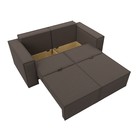 Прямой диван «Куба мини», механизм раскладушка, НПБ, рогожка, цвет амур коричневый - Фото 4