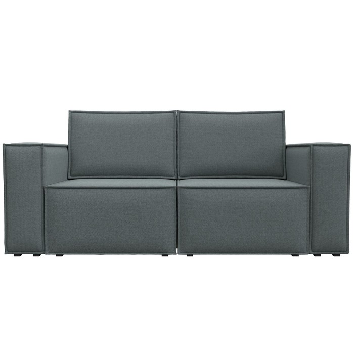 Прямой диван «Куба мини», механизм раскладушка, НПБ, рогожка, цвет амур серый - Фото 1