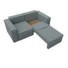 Прямой диван «Куба мини», механизм раскладушка, НПБ, рогожка, цвет амур серый - Фото 3