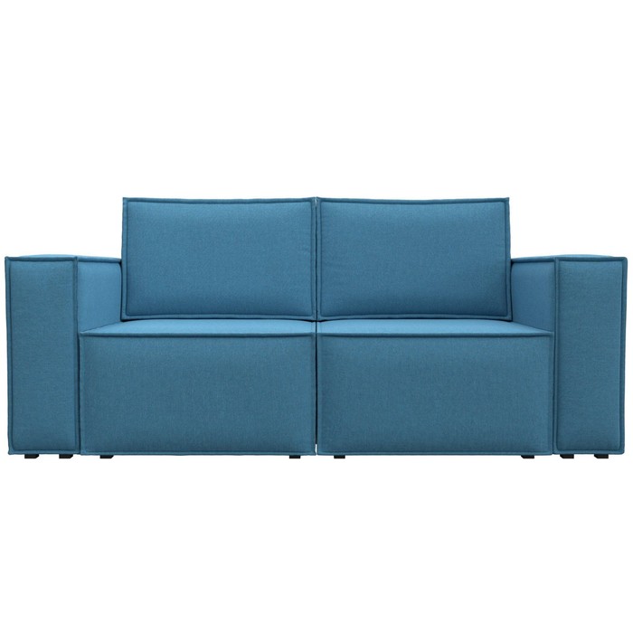 Прямой диван «Куба мини», механизм раскладушка, НПБ, рогожка, цвет амур голубой - Фото 1