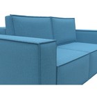Прямой диван «Куба мини», механизм раскладушка, НПБ, рогожка, цвет амур голубой - Фото 7