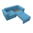 Прямой диван «Куба мини», механизм раскладушка, НПБ, рогожка, цвет амур голубой - Фото 3