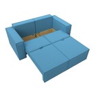 Прямой диван «Куба мини», механизм раскладушка, НПБ, рогожка, цвет амур голубой - Фото 4