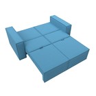 Прямой диван «Куба мини», механизм раскладушка, НПБ, рогожка, цвет амур голубой - Фото 11