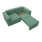 Прямой диван «Куба мини», механизм раскладушка, НПБ, рогожка, цвет амур зелёный - Фото 3