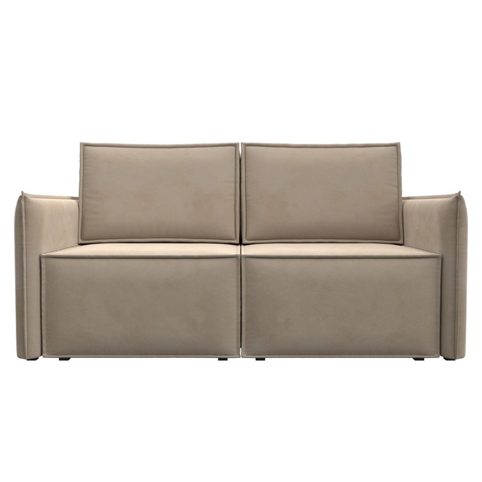 Прямой диван «Либерти мини», механизм раскладушка, НПБ, велюр, цвет бежевый - Фото 1