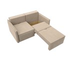 Прямой диван «Либерти мини», механизм раскладушка, НПБ, велюр, цвет бежевый - Фото 3