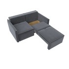 Прямой диван «Либерти мини», механизм раскладушка, НПБ, велюр, цвет серый - Фото 3