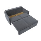 Прямой диван «Либерти мини», механизм раскладушка, НПБ, велюр, цвет серый - Фото 4