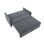 Прямой диван «Либерти мини», механизм раскладушка, НПБ, велюр, цвет серый - Фото 11