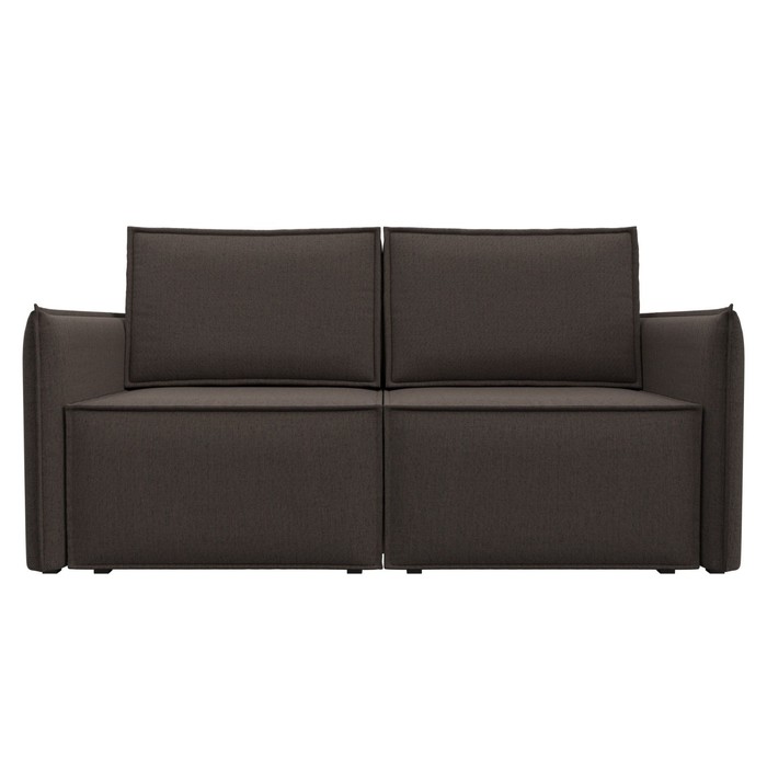 Прямой диван «Либерти мини», механизм раскладушка, НПБ, рогожка, цвет амур коричневый - Фото 1