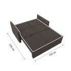 Прямой диван «Либерти мини», механизм раскладушка, НПБ, рогожка, цвет амур коричневый - Фото 5