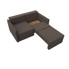 Прямой диван «Либерти мини», механизм раскладушка, НПБ, рогожка, цвет амур коричневый - Фото 3