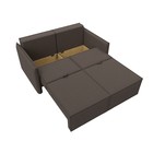 Прямой диван «Либерти мини», механизм раскладушка, НПБ, рогожка, цвет амур коричневый - Фото 4