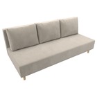 Прямой диван «Лига 033», механизм еврокнижка, ППУ, микровельвет, цвет бежевый - Фото 8