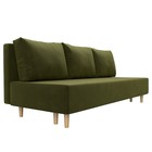 Прямой диван «Лига 033», механизм еврокнижка, ППУ, микровельвет, цвет зелёный - Фото 6