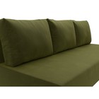 Прямой диван «Лига 033», механизм еврокнижка, ППУ, микровельвет, цвет зелёный - Фото 7