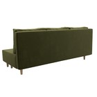 Прямой диван «Лига 033», механизм еврокнижка, ППУ, микровельвет, цвет зелёный - Фото 5