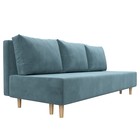 Прямой диван «Лига 033», механизм еврокнижка, ППУ, велюр, цвет бирюзовый - Фото 6