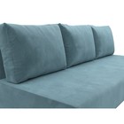 Прямой диван «Лига 033», механизм еврокнижка, ППУ, велюр, цвет бирюзовый - Фото 7