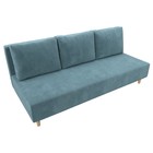 Прямой диван «Лига 033», механизм еврокнижка, ППУ, велюр, цвет бирюзовый - Фото 8