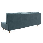 Прямой диван «Лига 033», механизм еврокнижка, ППУ, велюр, цвет бирюзовый - Фото 5