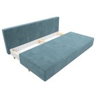 Прямой диван «Лига 033», механизм еврокнижка, ППУ, велюр, цвет бирюзовый - Фото 3