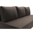 Прямой диван «Лига 033», механизм еврокнижка, ППУ, велюр, цвет коричневый - Фото 7