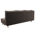 Прямой диван «Лига 033», механизм еврокнижка, ППУ, велюр, цвет коричневый - Фото 5