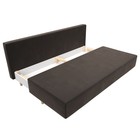 Прямой диван «Лига 033», механизм еврокнижка, ППУ, велюр, цвет коричневый - Фото 3