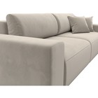 Прямой диван «Лига 036 Классик», механизм еврокнижка, НПБ, микровельвет, цвет бежевый - Фото 6