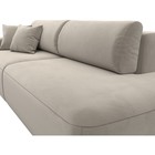 Прямой диван «Лига 036 Модерн», подлокотник слева, еврокнижка, микровельвет, бежевый - Фото 6