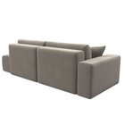 Прямой диван «Лига 036 Модерн», подлокотник слева, еврокнижка, микровельвет, бежевый - Фото 8