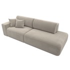 Прямой диван «Лига 036 Модерн», подлокотник слева, еврокнижка, микровельвет, бежевый - Фото 9
