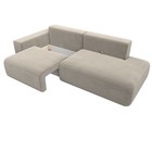 Прямой диван «Лига 036 Модерн», подлокотник слева, еврокнижка, микровельвет, бежевый - Фото 2