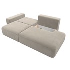 Прямой диван «Лига 036 Модерн», подлокотник слева, еврокнижка, микровельвет, бежевый - Фото 3