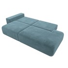 Прямой диван «Лига 036 Модерн», подлокотник слева, еврокнижка, велюр, бирюзовый  (артикул 10552672)  большой выбор товаров оптом и в розницу по низким ценам с доставкой