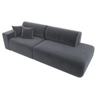 Прямой диван «Лига 036 Модерн», подлокотник слева, еврокнижка, велюр, серый  (артикул 10552673)  большой выбор товаров оптом и в розницу по низким ценам с доставкой