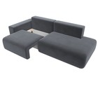 Прямой диван «Лига 036 Модерн», подлокотник слева, еврокнижка, велюр, серый  (артикул 10552673)  большой выбор товаров оптом и в розницу по низким ценам с доставкой