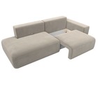 Прямой диван «Лига 036 Модерн», подлокотник справа, еврокнижка, микровельвет, бежевый - Фото 2