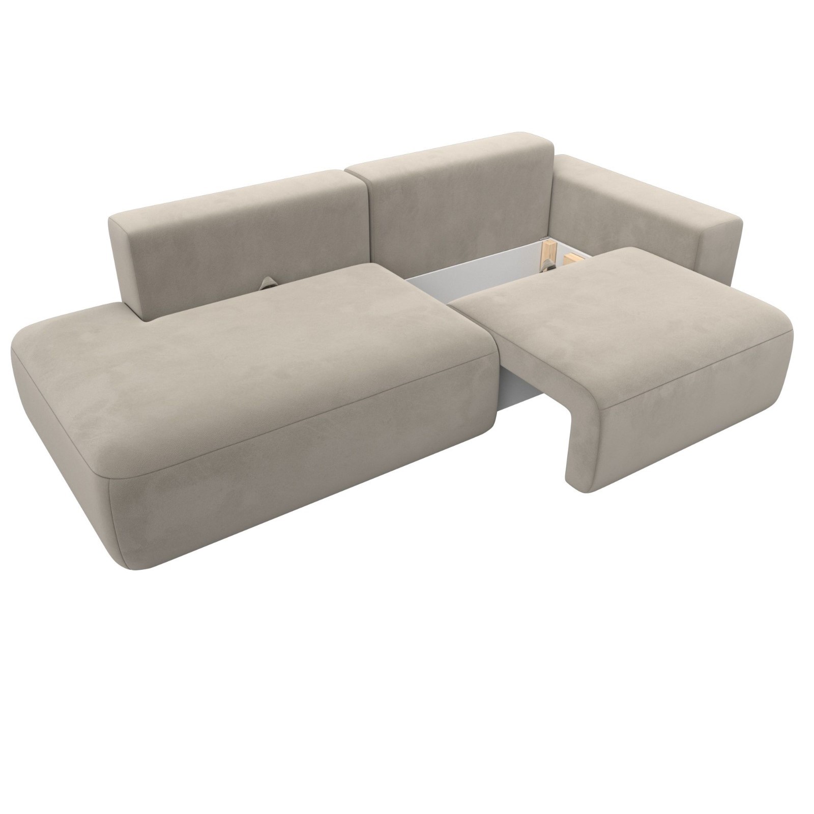 Диван ЛИГА ДИВАНОВ прямой Лига-038 (полностью рогожка Амур голубой) lg121857 - к
