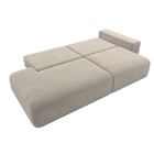 Прямой диван «Лига 036 Модерн», подлокотник справа, еврокнижка, микровельвет, бежевый - Фото 4