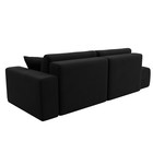 Прямой диван «Лига 036 Модерн», подлокотник справа, еврокнижка, микровельвет, чёрный - Фото 8