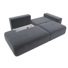 Прямой диван «Лига 036 Модерн», подлокотник справа, еврокнижка, велюр, серый  (артикул 10552678)  большой выбор товаров оптом и в розницу по низким ценам с доставкой