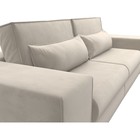 Прямой диван «Лига 037», механизм пантограф, НПБ, микровельвет, цвет бежевый - Фото 9