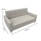 Прямой диван «Лига 038», механизм раскладушка, ППУ, рогожка, цвет амур бежевый - Фото 9