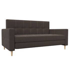 Прямой диван «Лига 038», механизм раскладушка, ППУ, рогожка, цвет амур коричневый